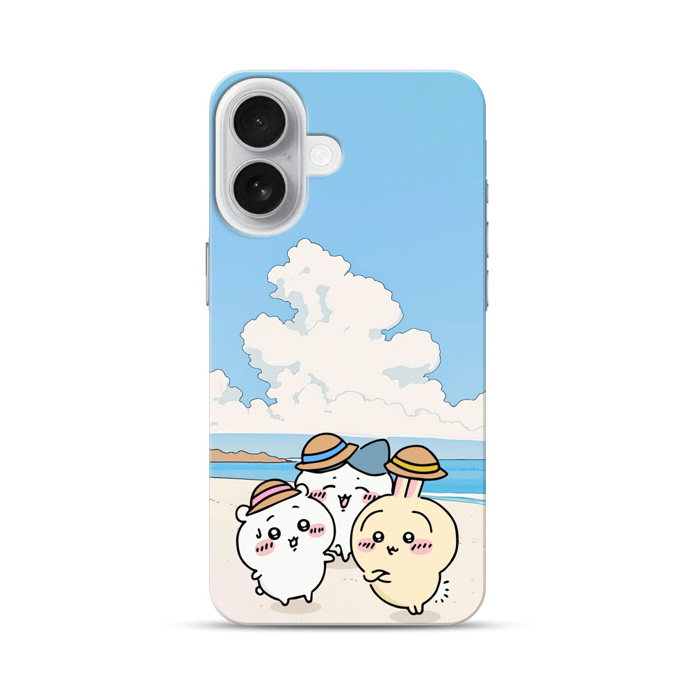 かわいい猫の夏海辺 iPhone 17オリジナルハードケース