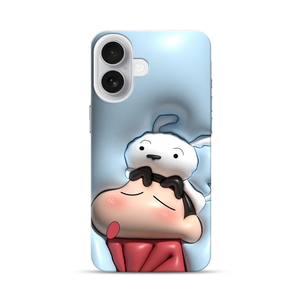 かわいい白い犬 iPhone 17オリジナルハードケース