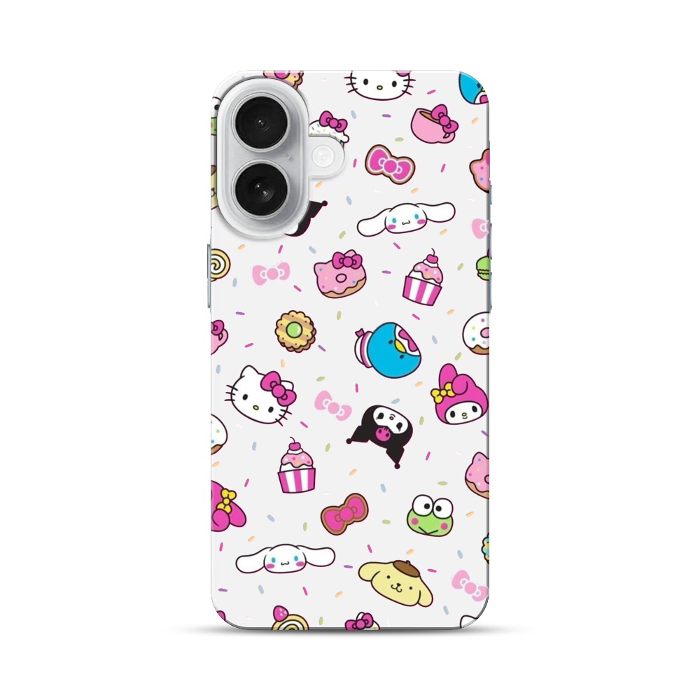 かわいいキャラクターの模様 iPhone 17オリジナルハードケース