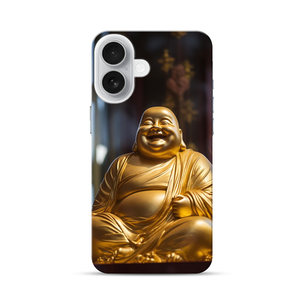黄金色の笑う仏像 iPhone 17オリジナルハードケース