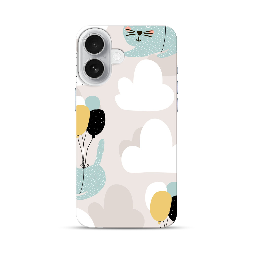 雲と風船を持つ猫のパターン cats-on-clouds 雲と風船を持つ猫のパターン cats-on-clouds