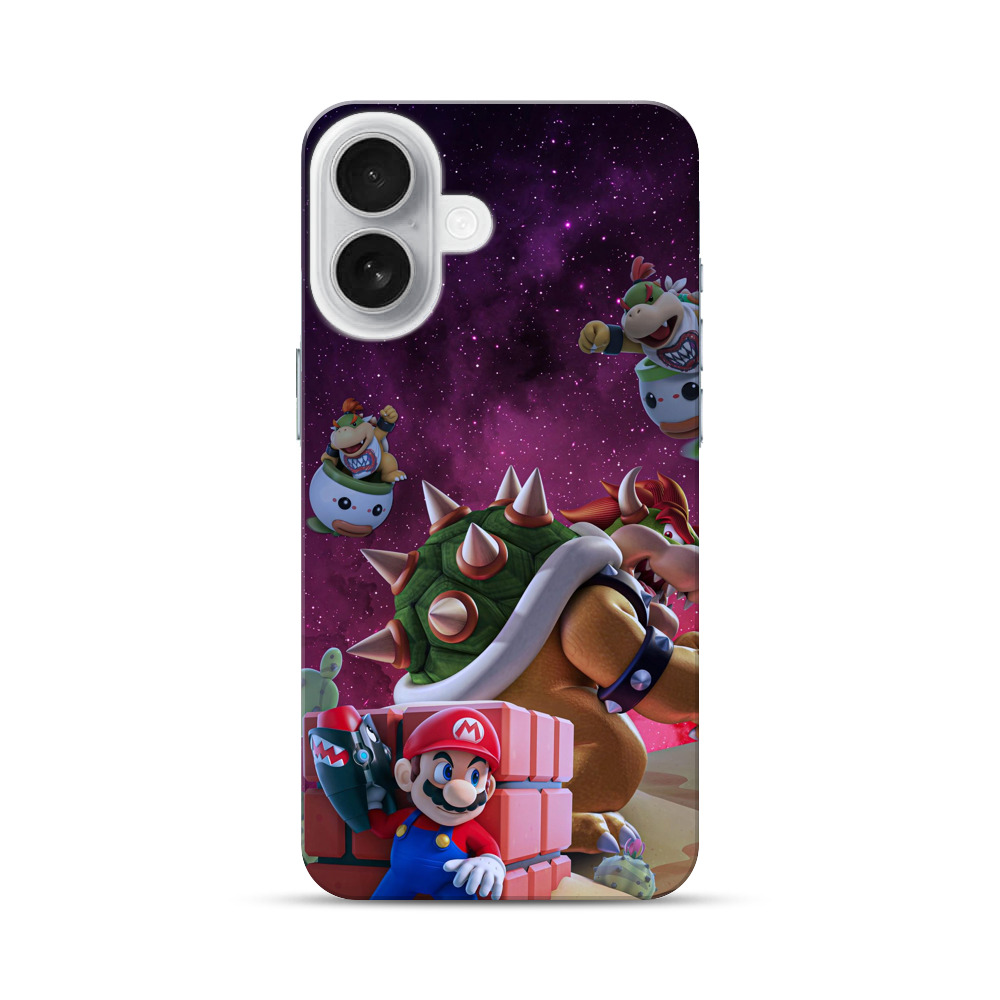 クッパとクッパJr. 星空 iPhone 17オリジナルハードケース