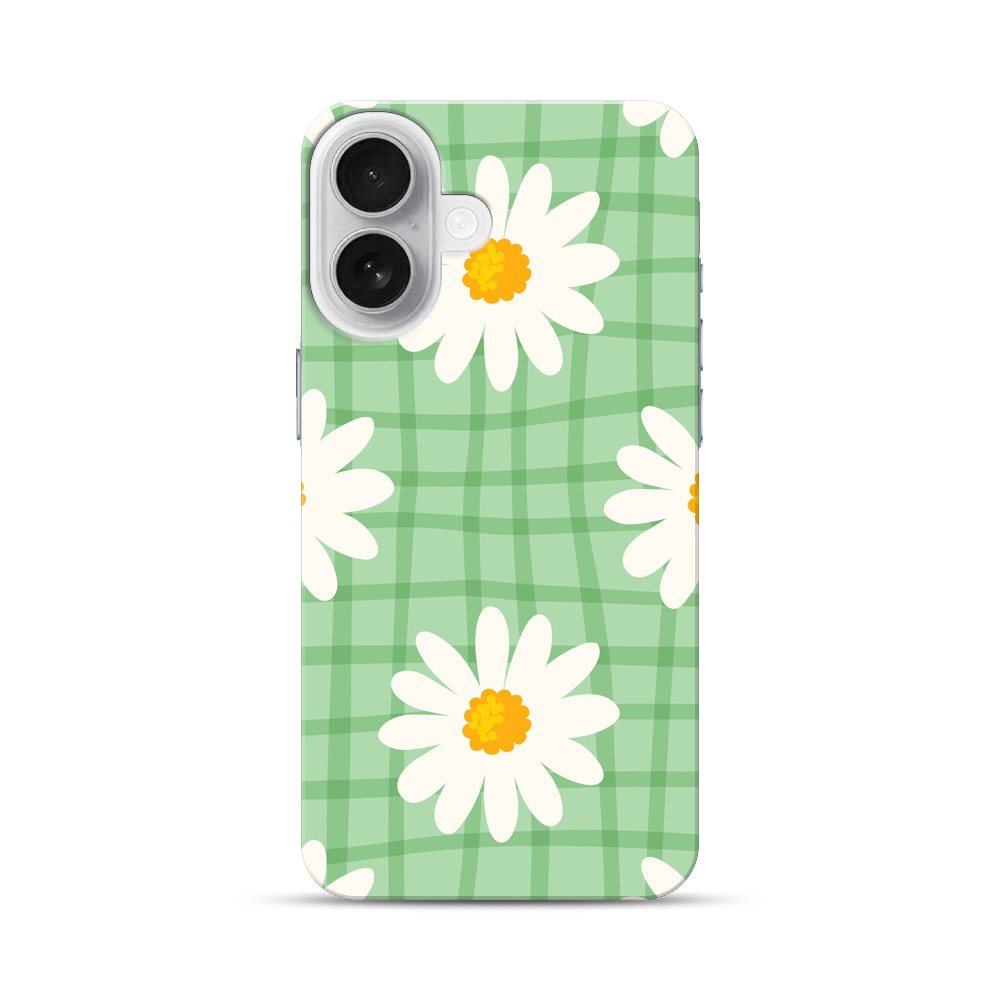 マーガレットの花柄 iPhone 17オリジナルハードケース