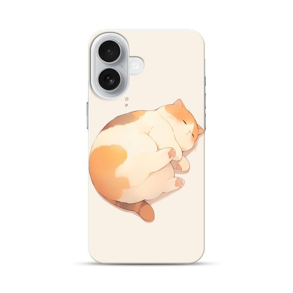 丸くなって眠る猫 iPhone 17オリジナルハードケース