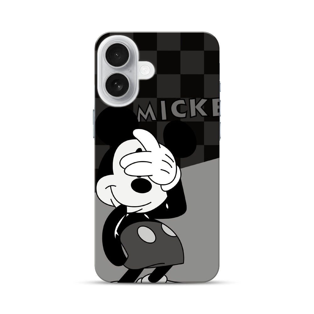 ミッキーモノクロイラスト iPhone 17オリジナルハードケース