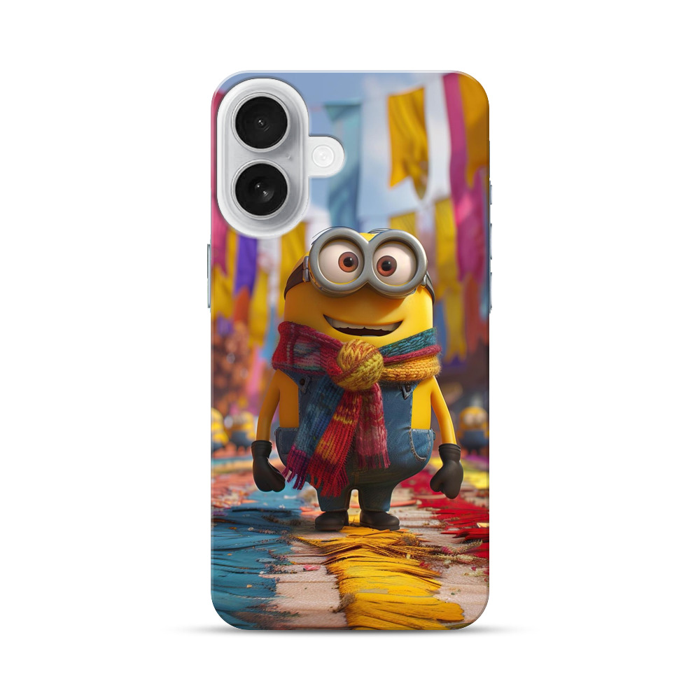 マフラーを巻いたミニオン iPhone 17オリジナルハードケース