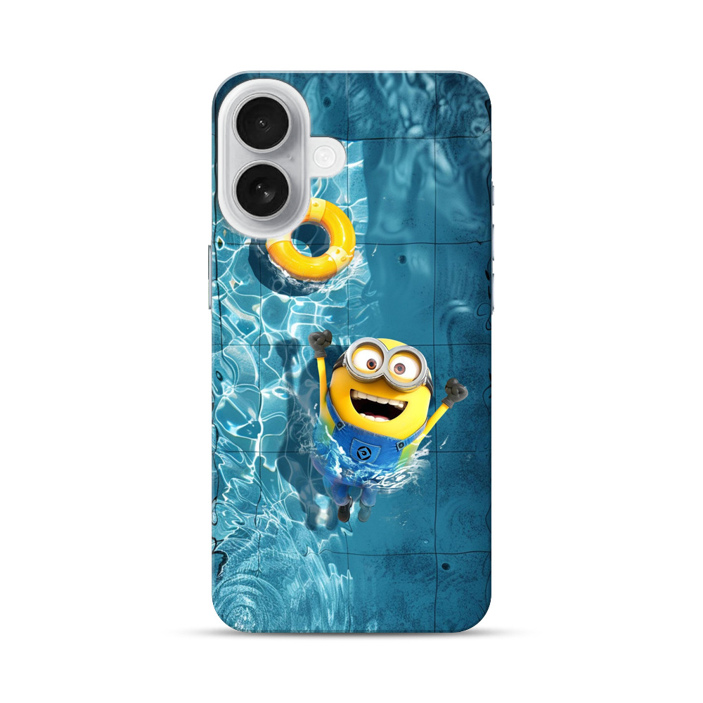 プールで遊ぶミニオン iPhone 17オリジナルハードケース