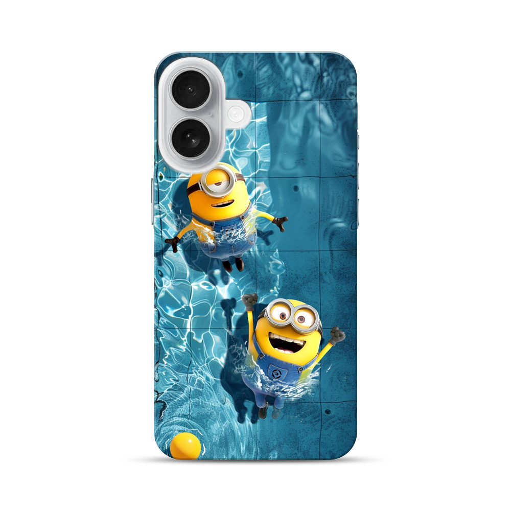 プールで遊ぶミニオン iPhone 17オリジナルハードケース