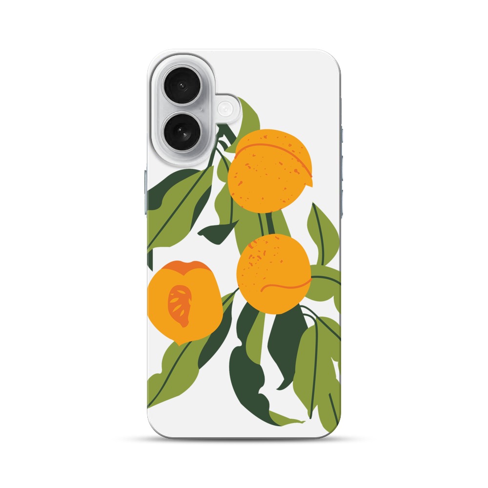 桃の枝と果実 iPhone 17オリジナルハードケース