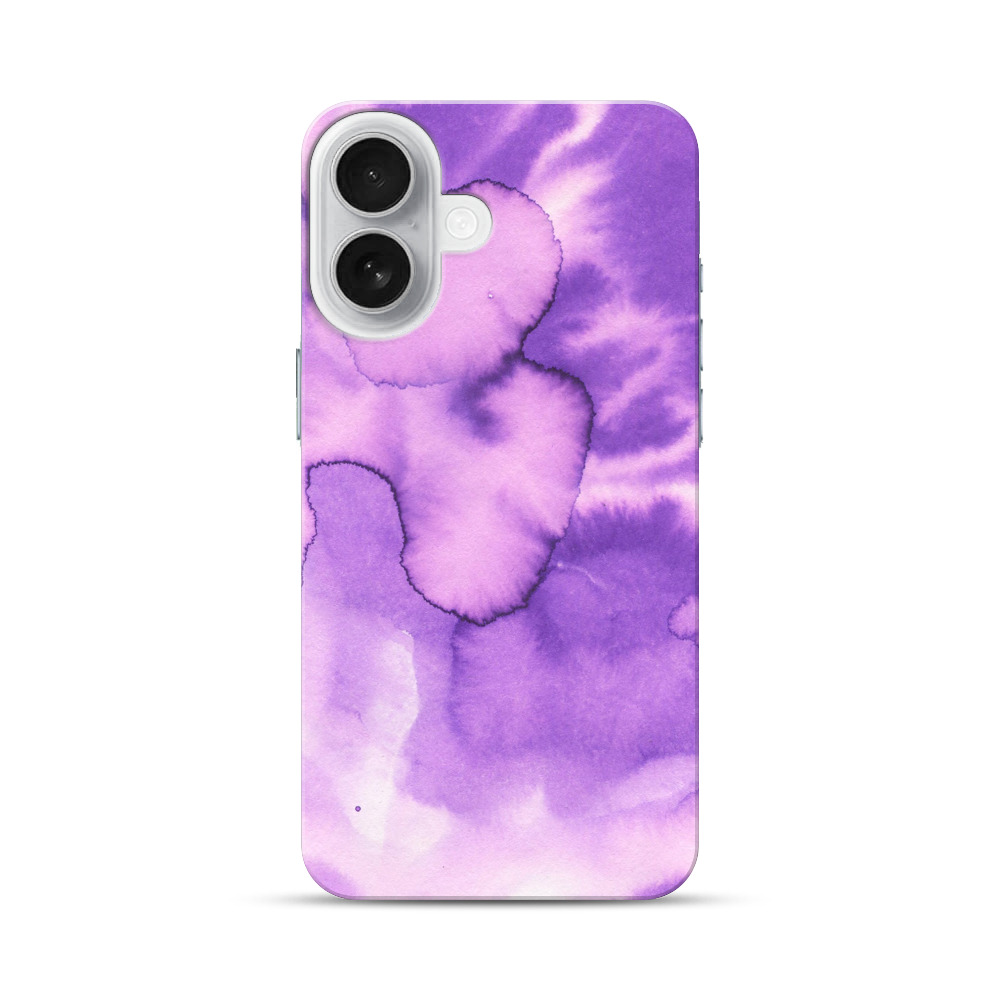 紫色の水彩ぼかし iPhone 17オリジナルハードケース