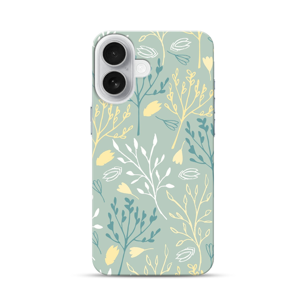 ナチュラルフラワーパターン iPhone 17オリジナルハードケース