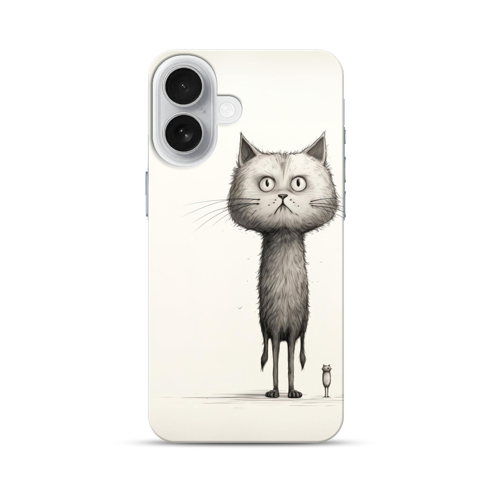 長い首の猫 iPhone 17オリジナルハードケース