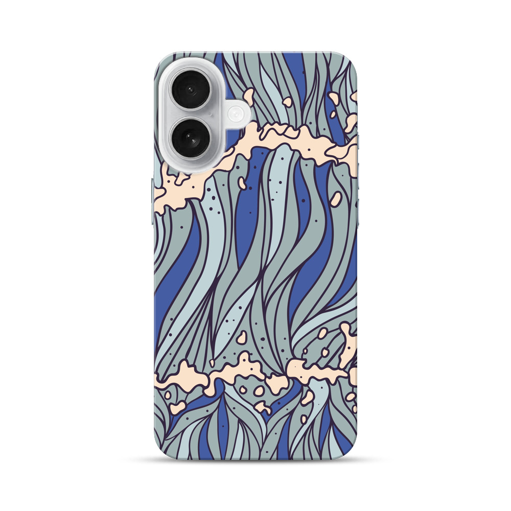 波のパターン iPhone 17オリジナルハードケース