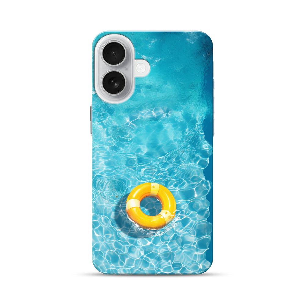 プールの水と浮き輪 iPhone 17オリジナルハードケース