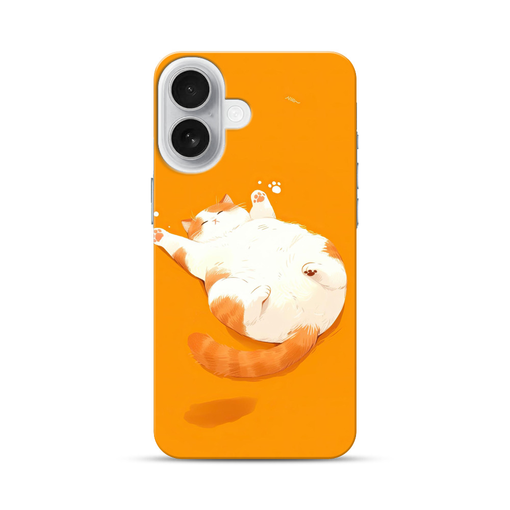 お腹を見せる猫 iPhone 17オリジナルハードケース