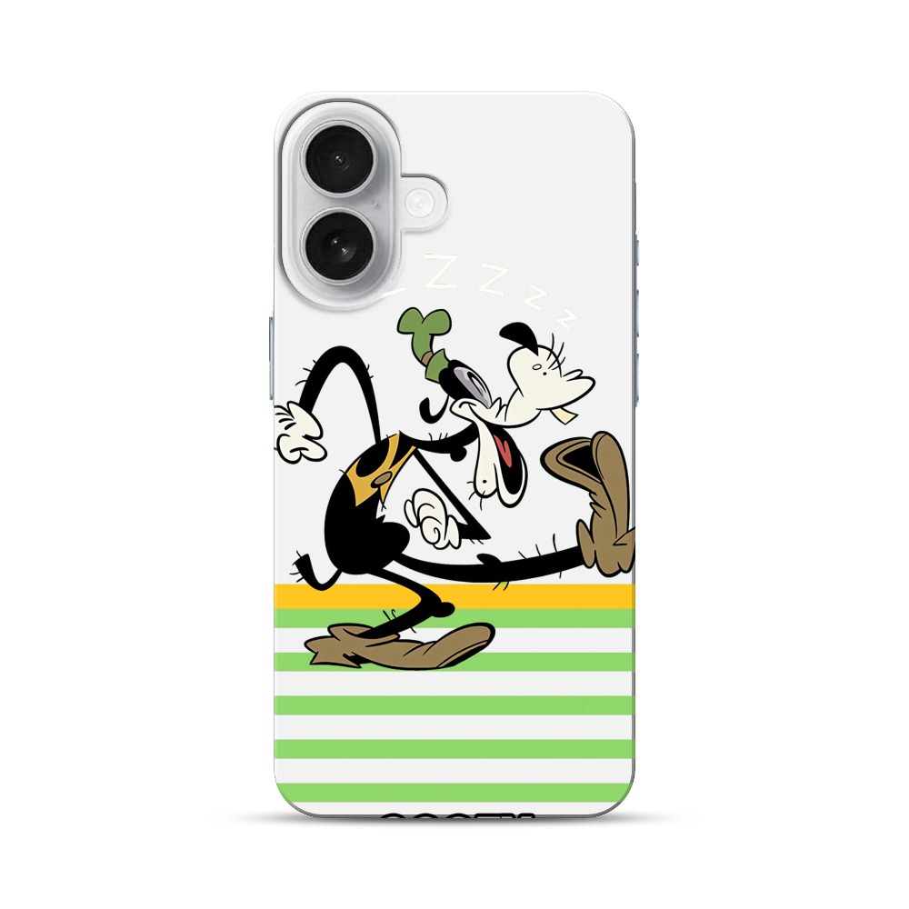 眠るコミカルキャラ iPhone 17オリジナルハードケース