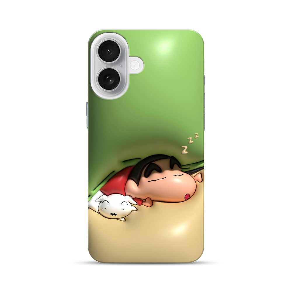 眠るクレヨンしんちゃん iPhone 17オリジナルハードケース