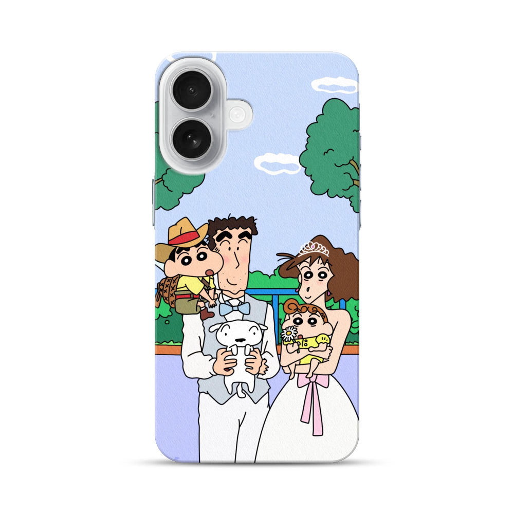 野原家族イラスト iPhone 17オリジナルハードケース