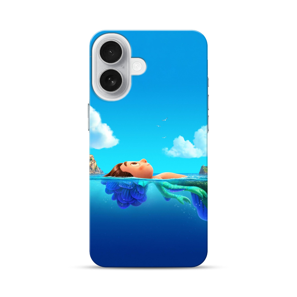 穏やかな海に浮かぶ子供 iPhone 17オリジナルハードケース