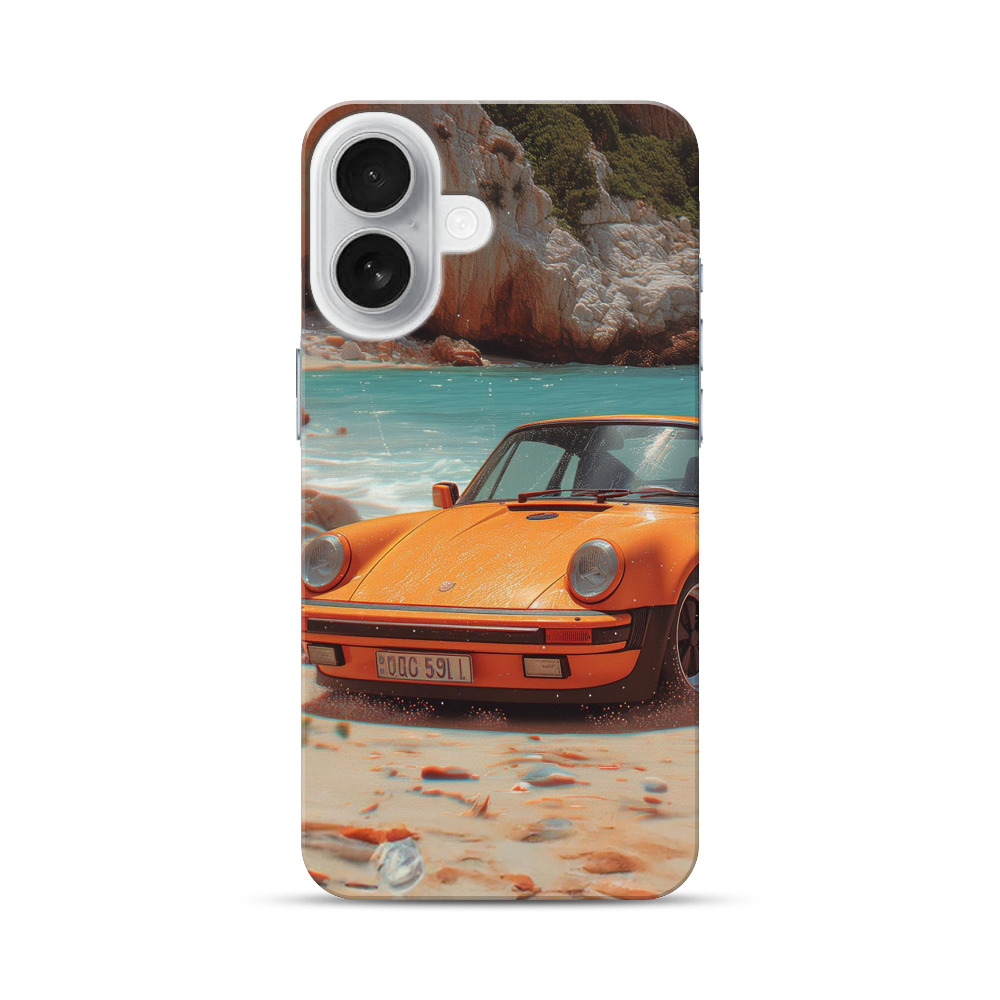 オレンジクラシックカー iPhone 17オリジナルハードケース