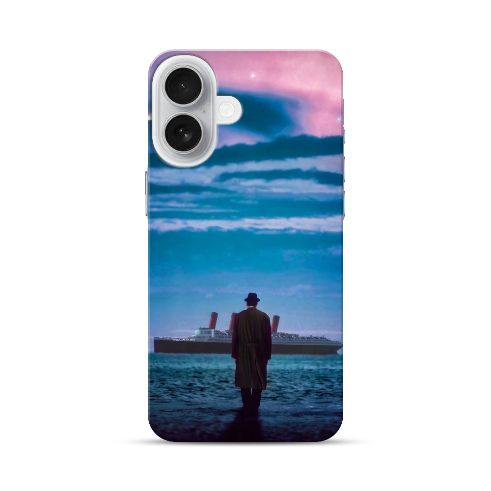 豪華客船を見つめる男 iPhone 17オリジナルハードケース