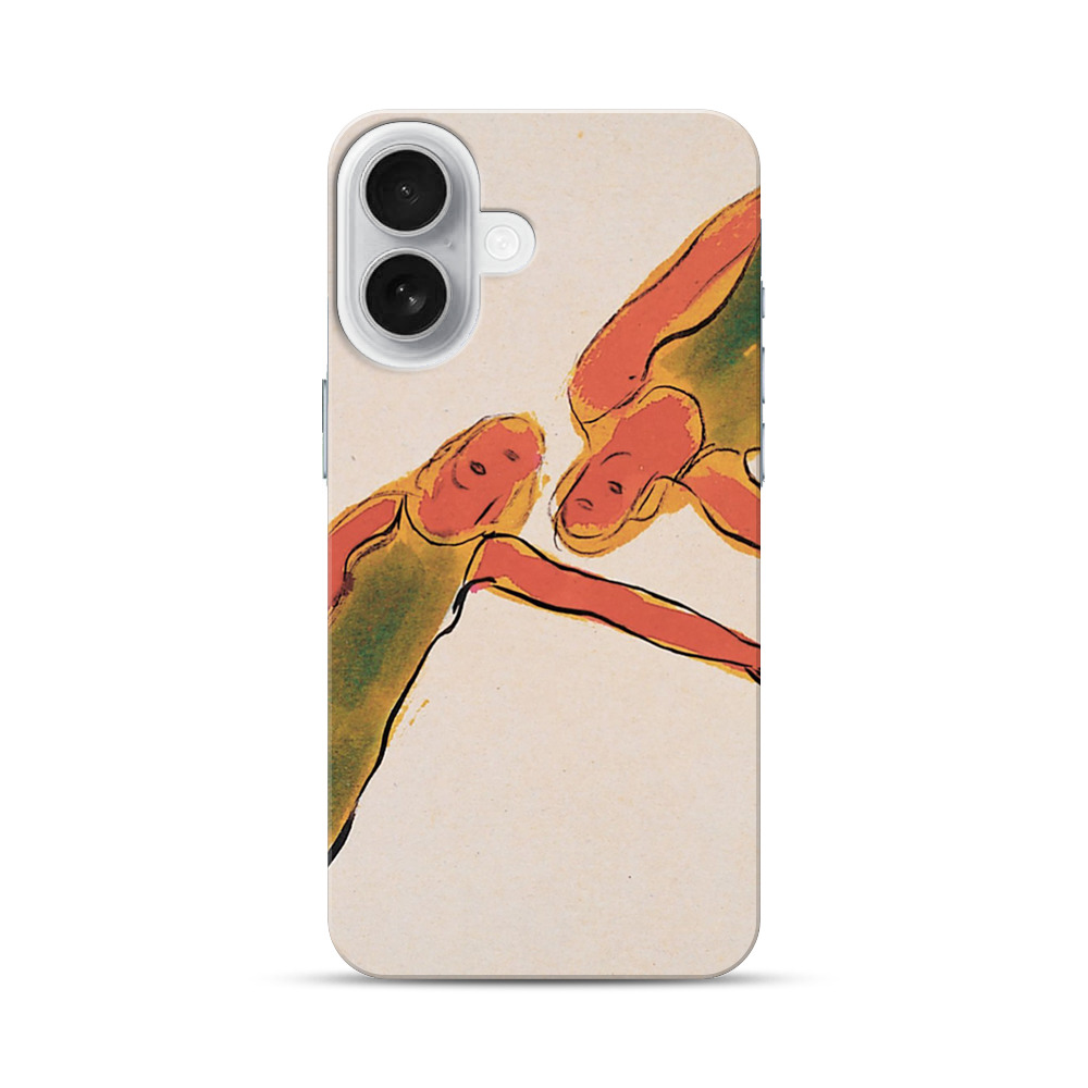 泳ぐ二人 iPhone 17オリジナルハードケース