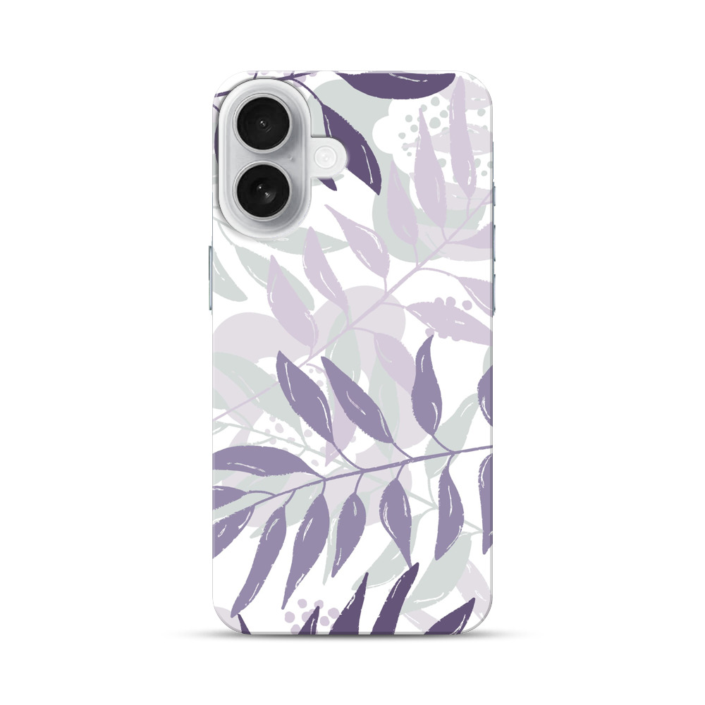 パステルリーフパターン iPhone 17オリジナルハードケース