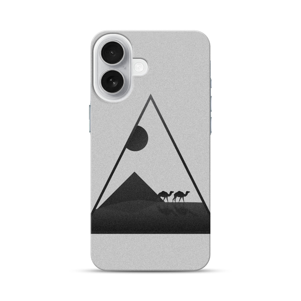 ピラミッドとラクダシルエット iPhone 17オリジナルハードケース