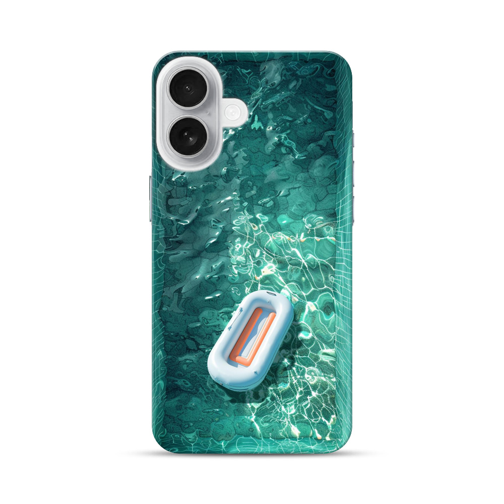 プールの水面の浮き輪 iPhone 17オリジナルハードケース