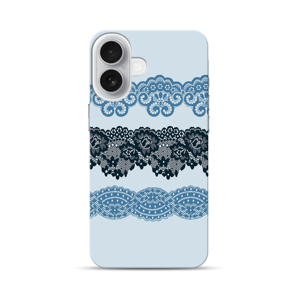 レースの境界線パターン iPhone 17オリジナルハードケース