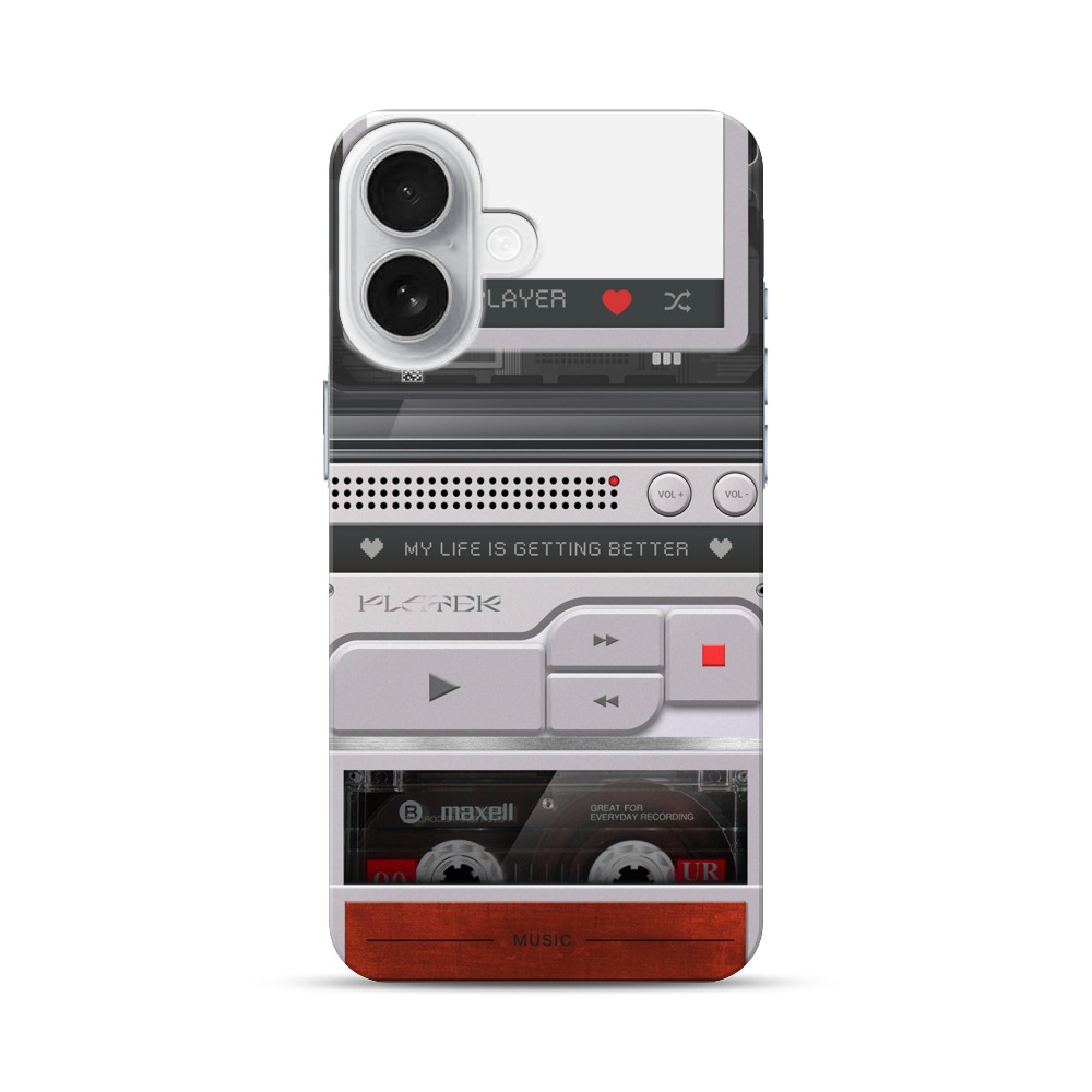 レトロカセットプレーヤー iPhone 17オリジナルハードケース