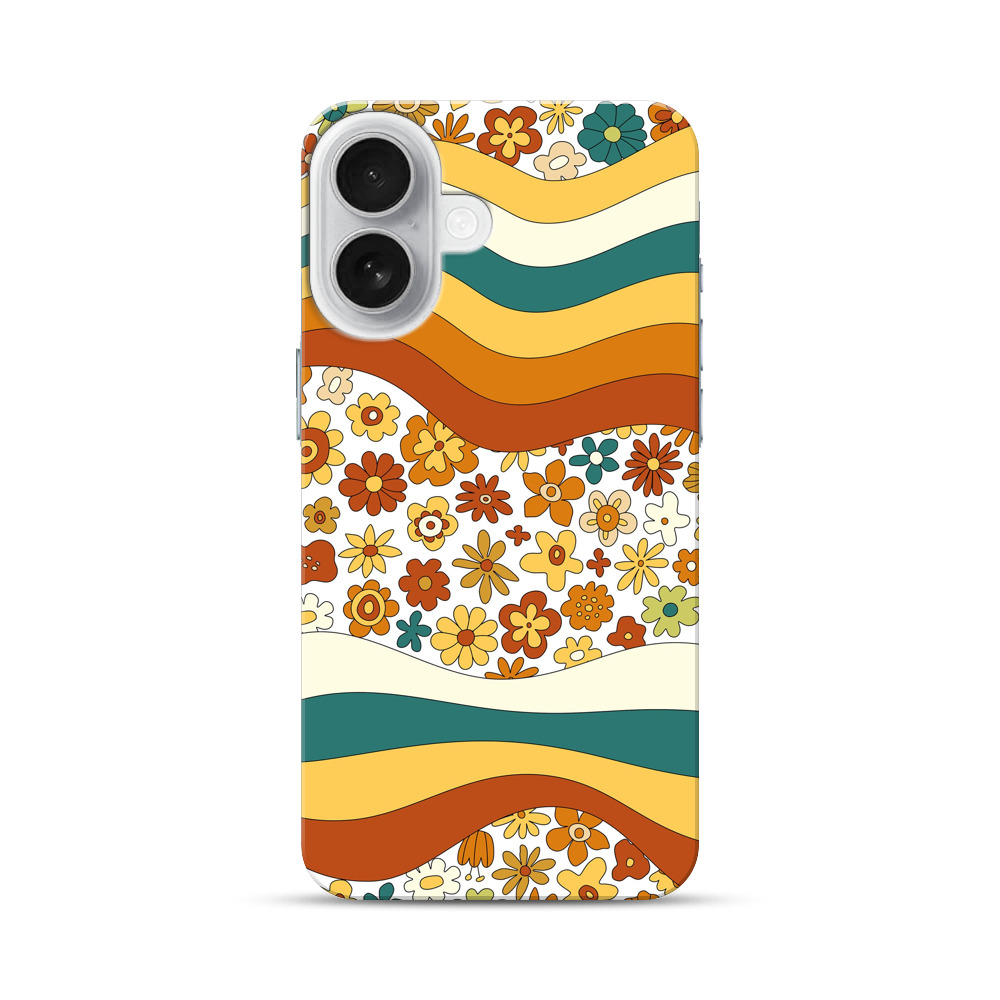 レトロなフローラルパターン rainbow-flowers レトロなフローラルパターン rainbow-flowers