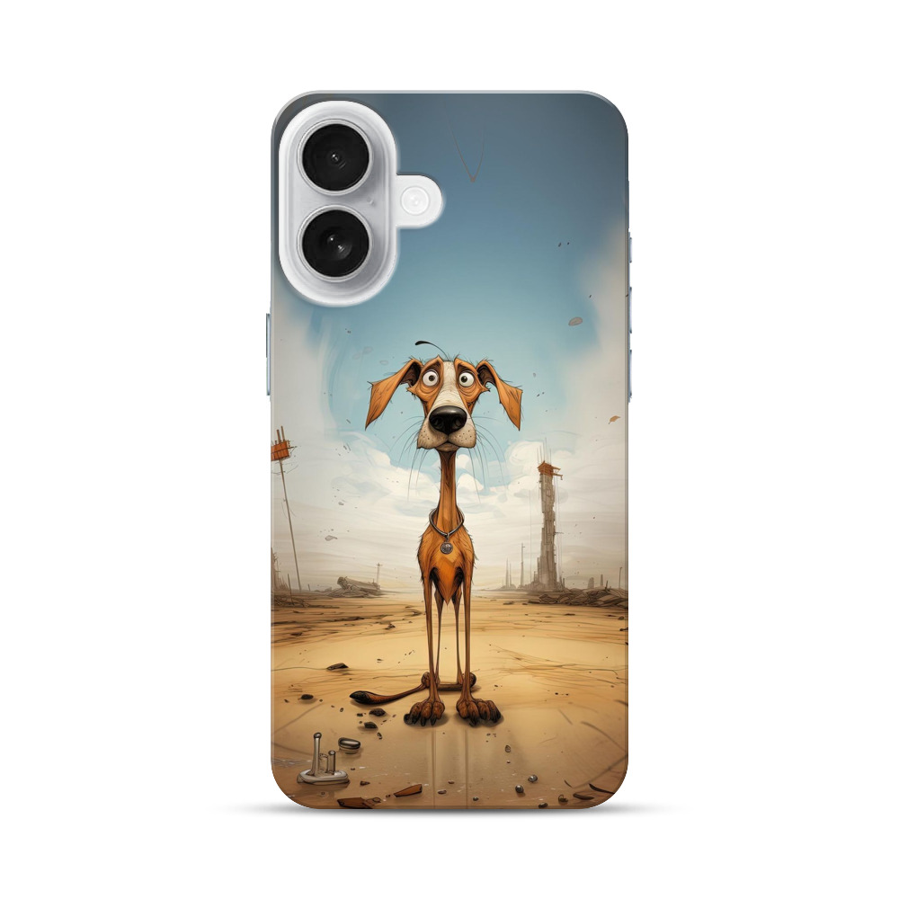 細長い首の犬 iPhone 17オリジナルハードケース