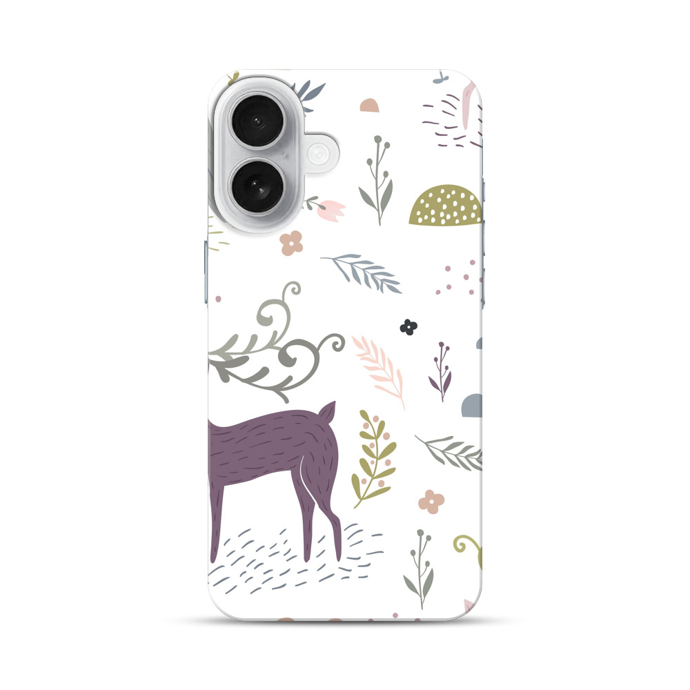 シンプルな鹿のパターン iPhone 17オリジナルハードケース