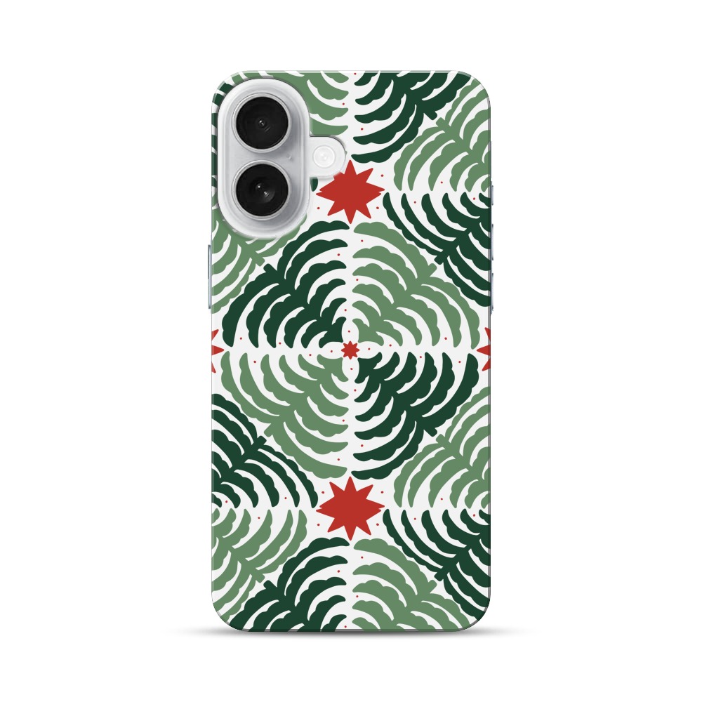 植物模様のデザイン iPhone 17オリジナルハードケース