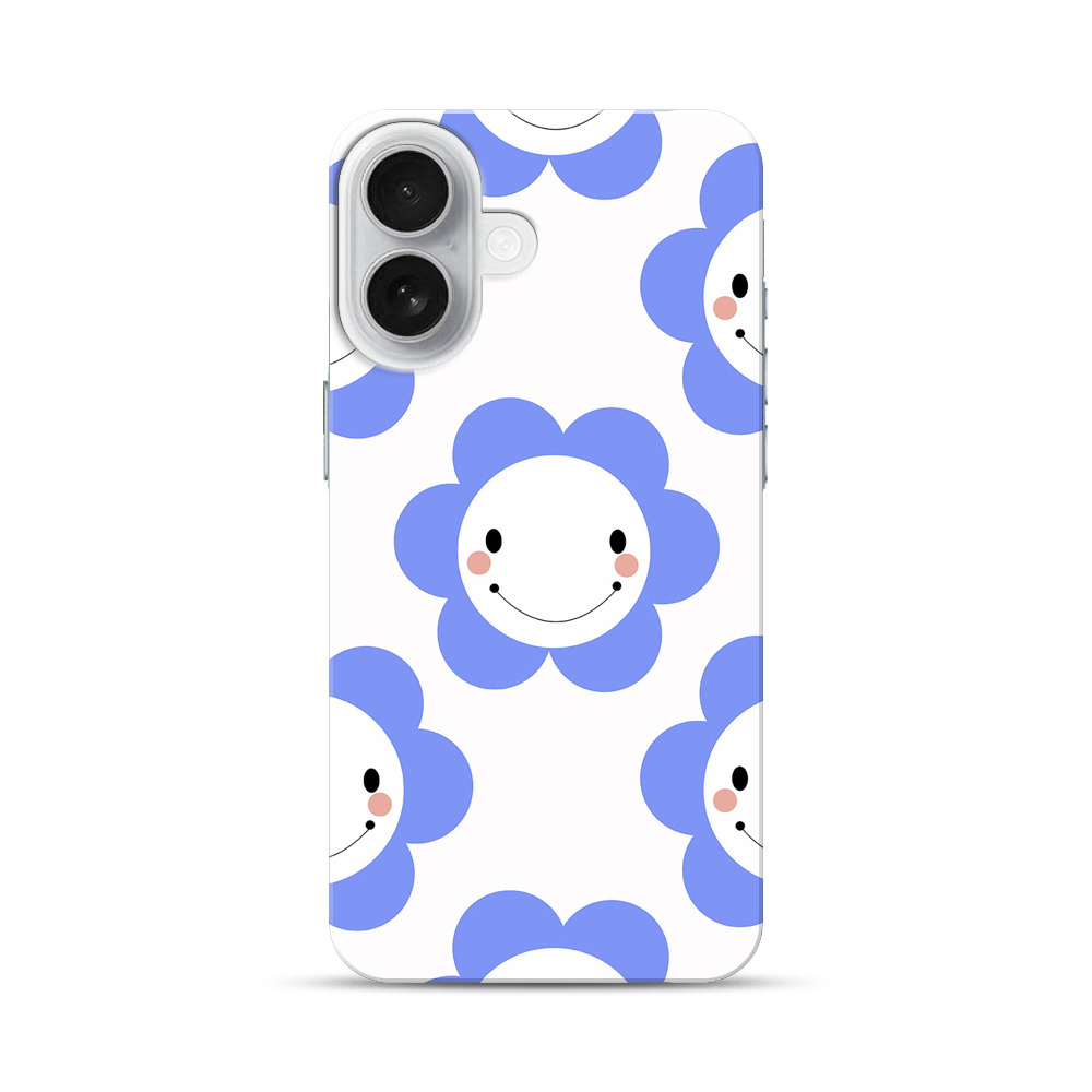 スマイリーフラワーパターン iPhone 17オリジナルハードケース