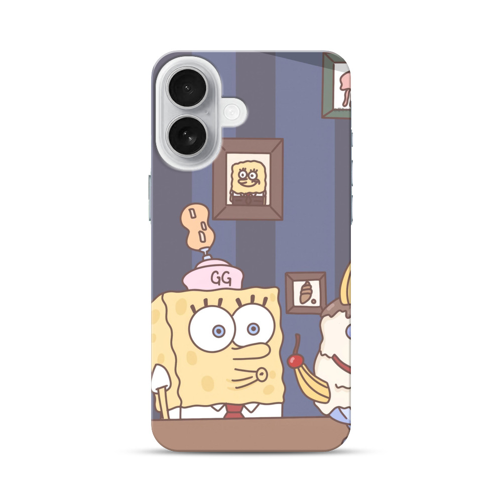 スポンジボブイラスト iPhone 17オリジナルハードケース