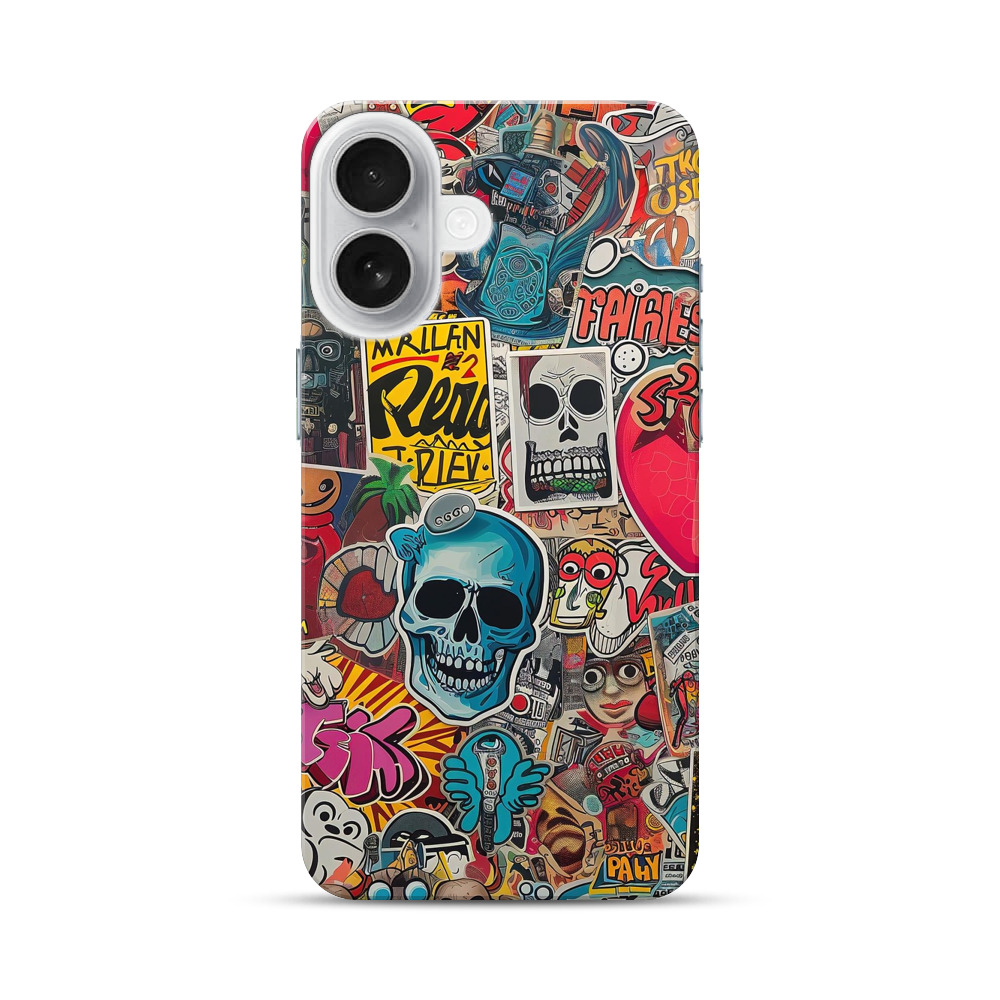 ストリートアートステッカー iPhone 17オリジナルハードケース