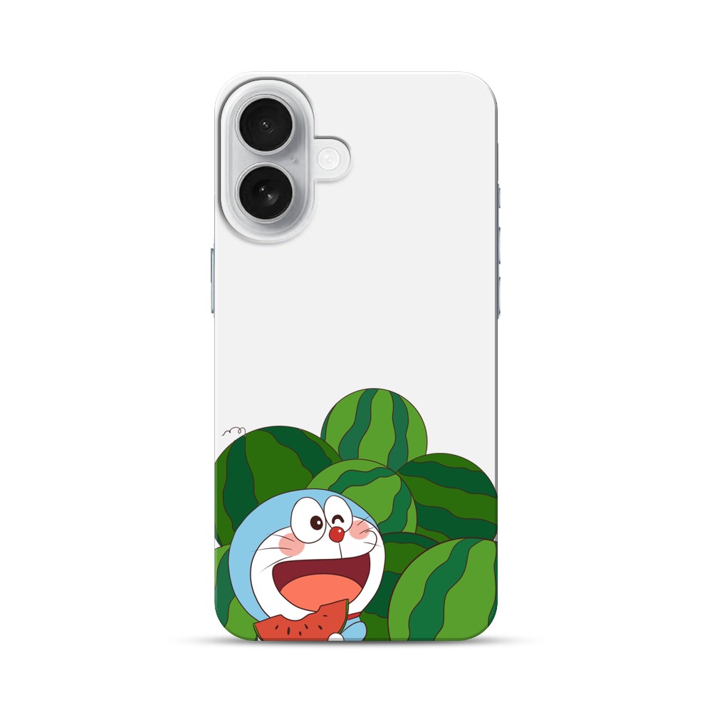 すいかと青いキャラ iPhone 17オリジナルハードケース