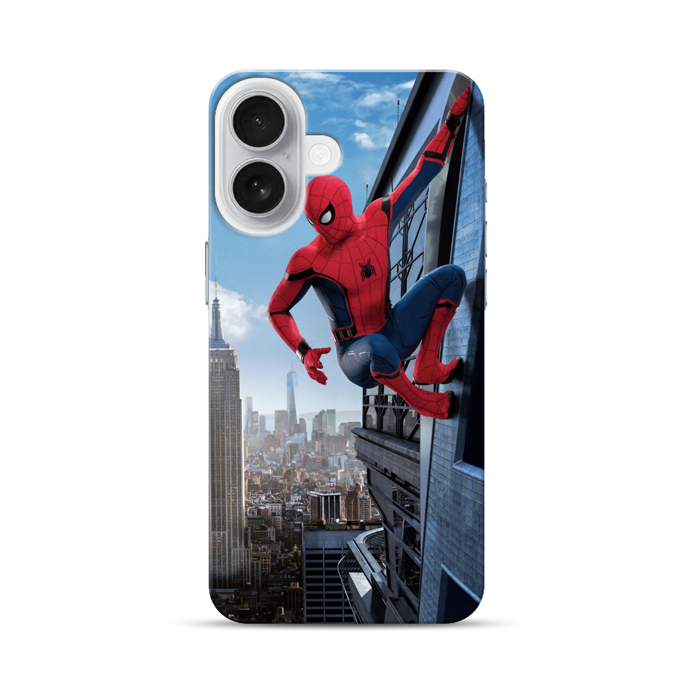 ビル壁のスパイダーマン iPhone 17オリジナルハードケース