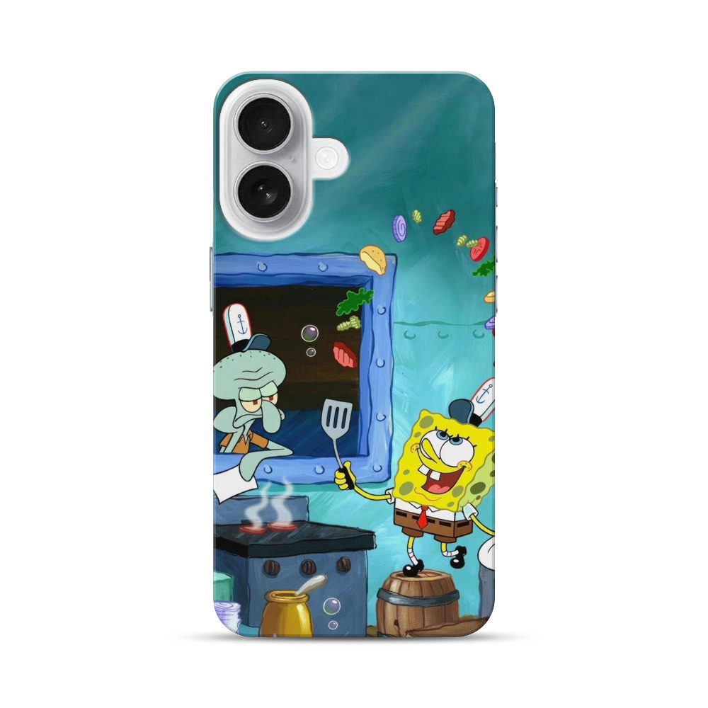 スポンジボブとイカルド iPhone 17オリジナルハードケース