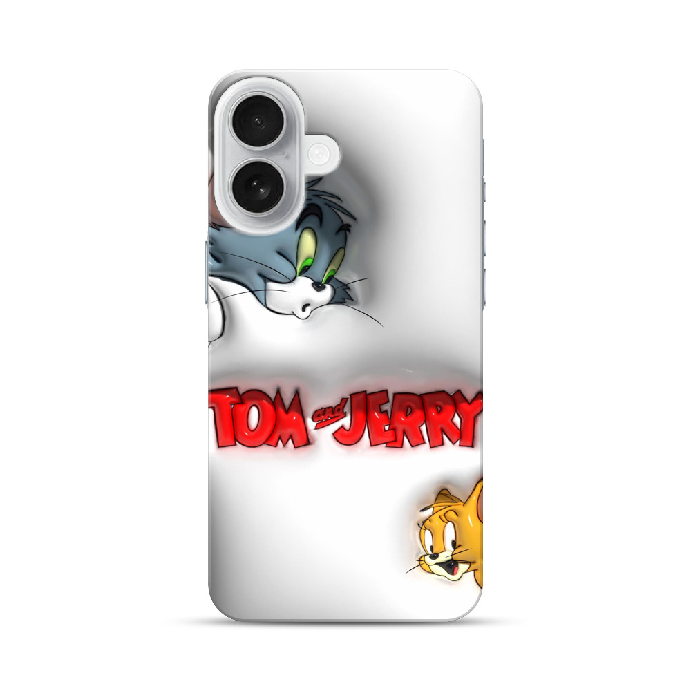 トムとジェリーのロゴ iPhone 17オリジナルハードケース