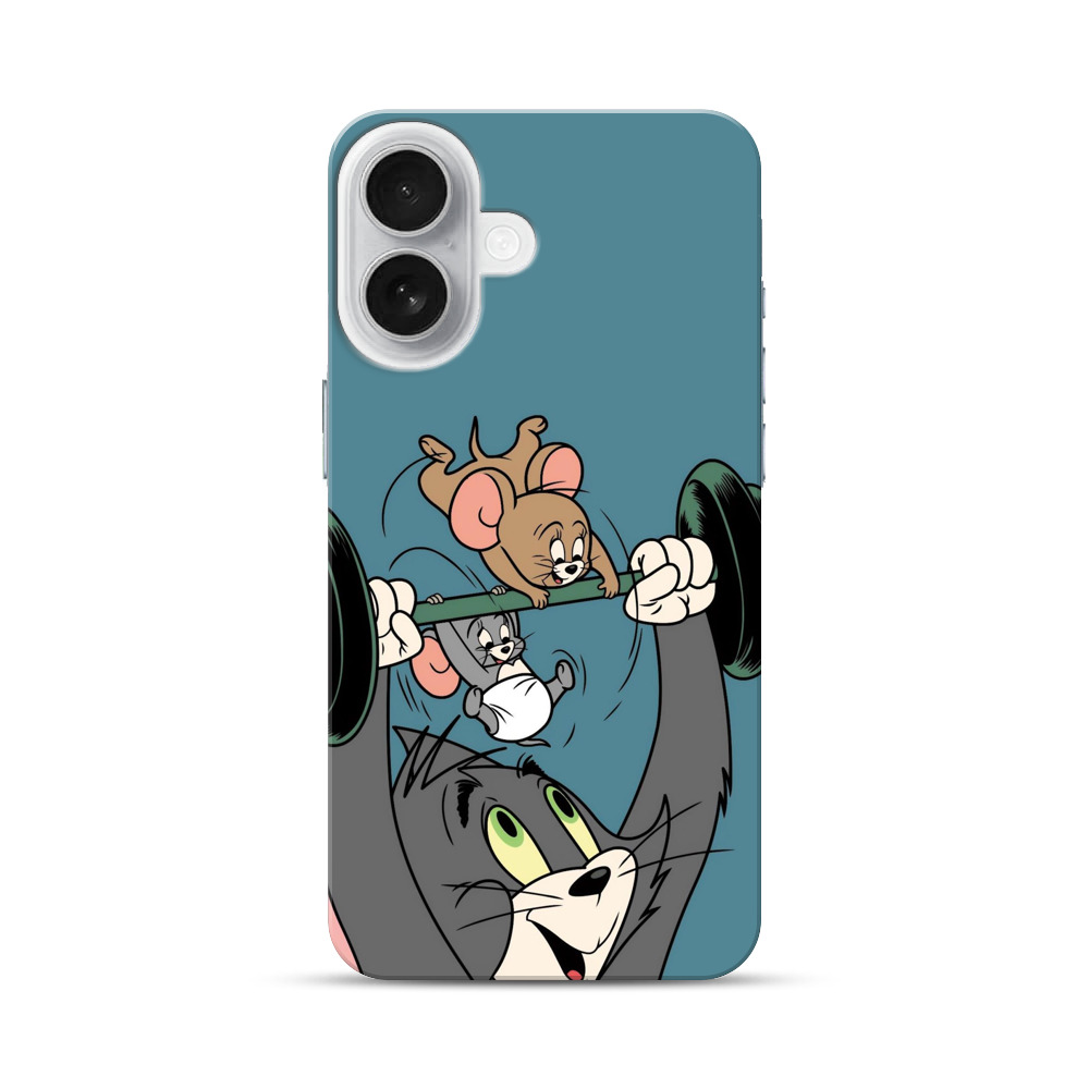 トムとジェリー筋トレ iPhone 17オリジナルハードケース