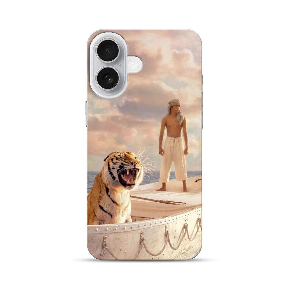 虎と少年の海辺 iPhone 17オリジナルハードケース