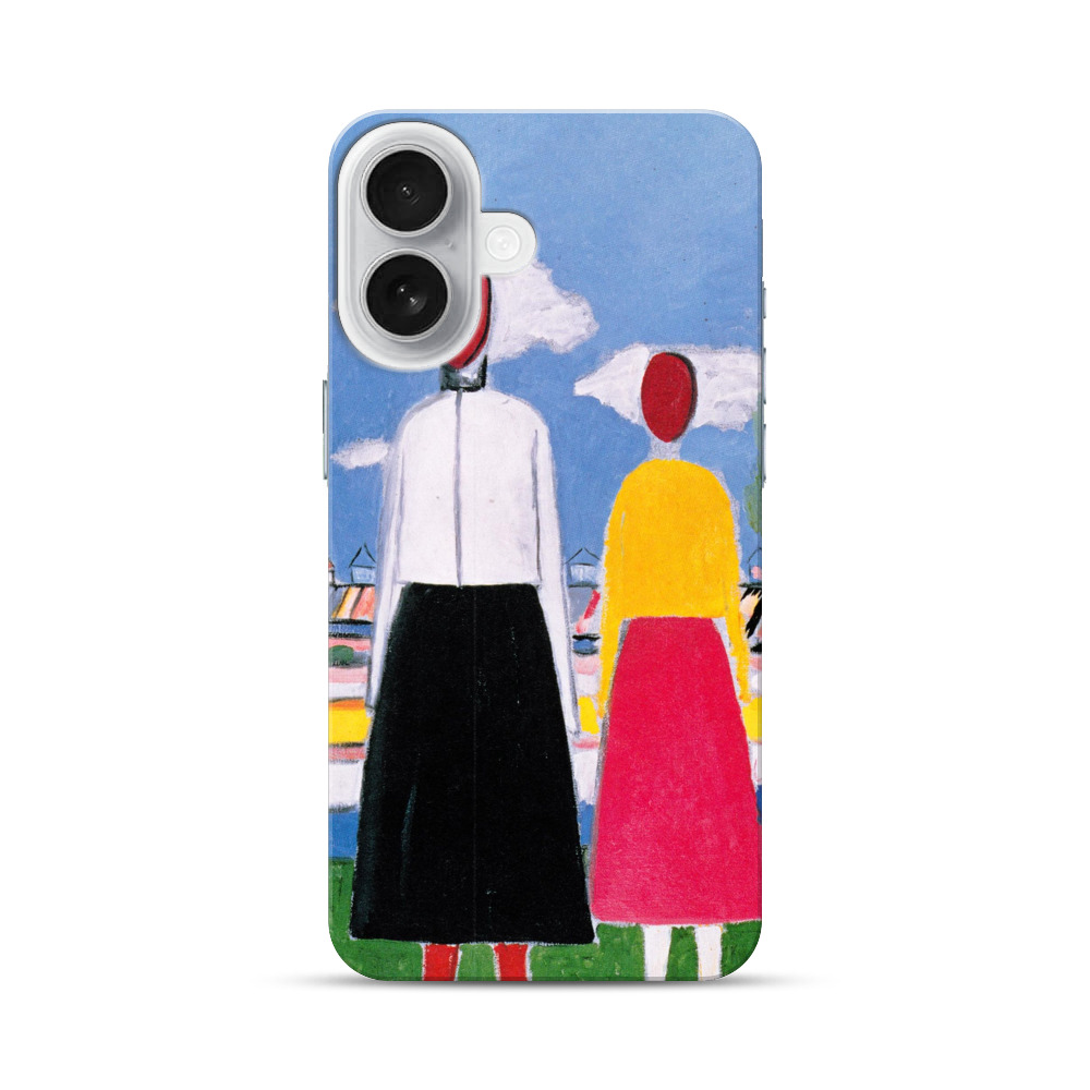 抽象赤顔人物 iPhone 17オリジナルハードケース