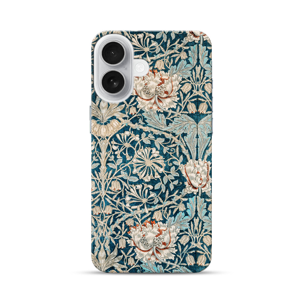 美しい花模様の生地 iPhone 17オリジナルハードケース