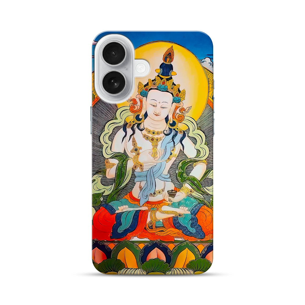 ホワイトタラ曼荼羅 iPhone 17オリジナルハードケース