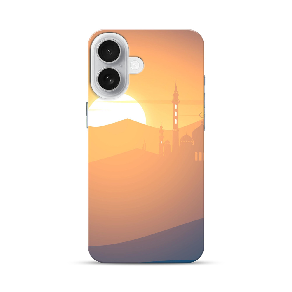 夕日とモスクの風景 iPhone 17オリジナルハードケース