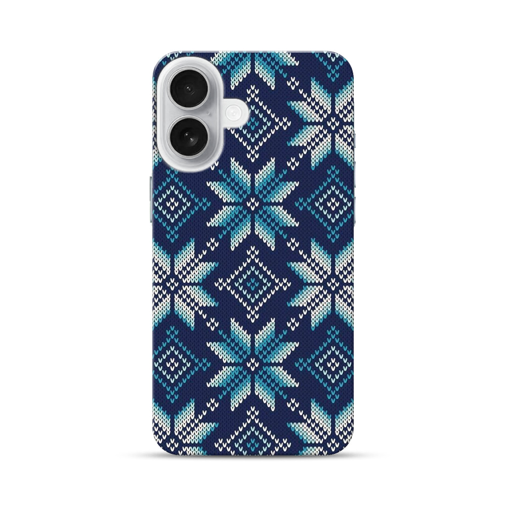 雪の結晶模様 iPhone 17オリジナルハードケース