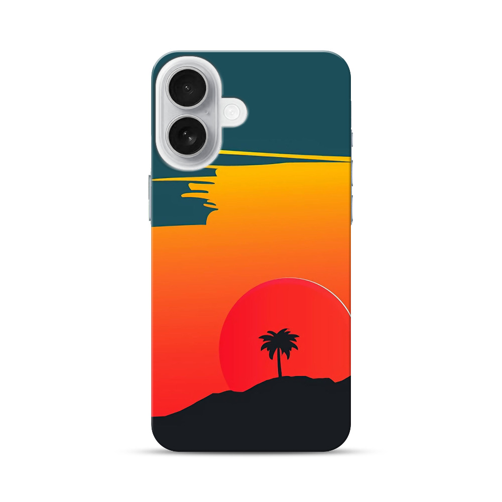 夕焼けのヤシの木 iPhone 17オリジナルハードケース